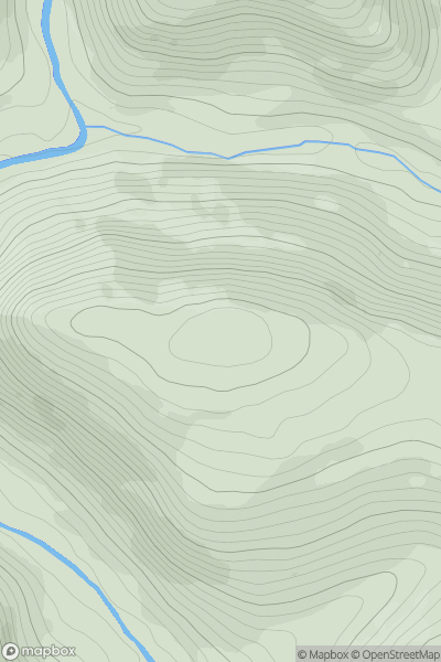 Thumbnail image for Gamallt [Welshpool to Hay-on-Wye] showing contour plot for surrounding peak